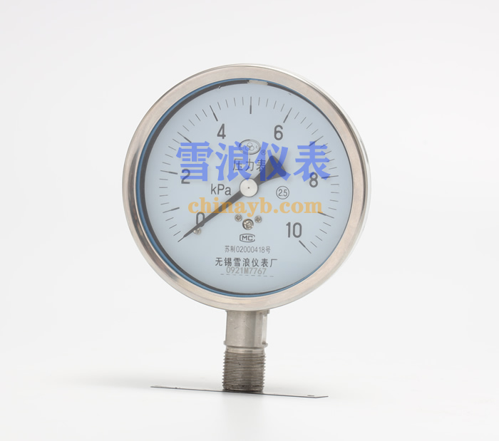 不銹鋼膜盒壓力表